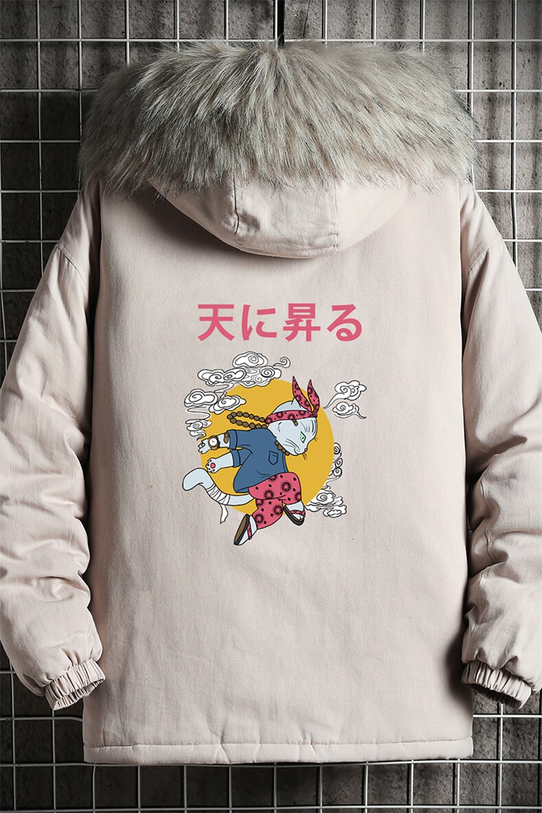 MM48012-P130冬季大毛领衣男士大码加厚袄男服网格挂拍,男装棉衣,电商A040A