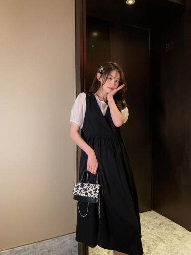 两件套连衣裙，女装连衣裙，棠秋纤