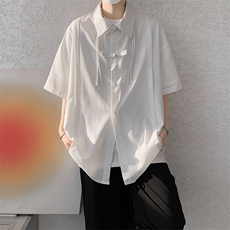 DSA059-CS10013-P45夏季新中式大码风唐装高级感短袖衬衫男，男装衬衫，电商A059