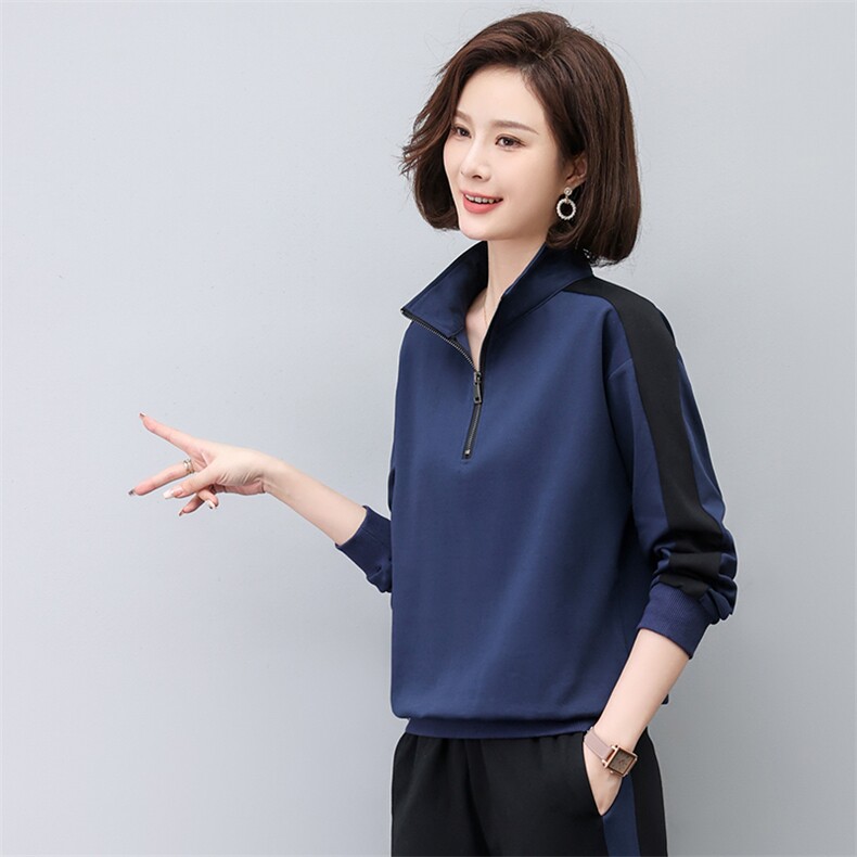 时尚春季新款女装休闲上衣宽松显瘦长袖卫衣外套,女装卫衣/绒衫,悦见她