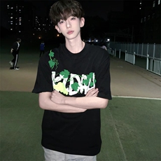 特殊工艺网球毛巾刺绣高品质260克双纱纯棉美式高街短袖T恤，男装T恤，电商A486