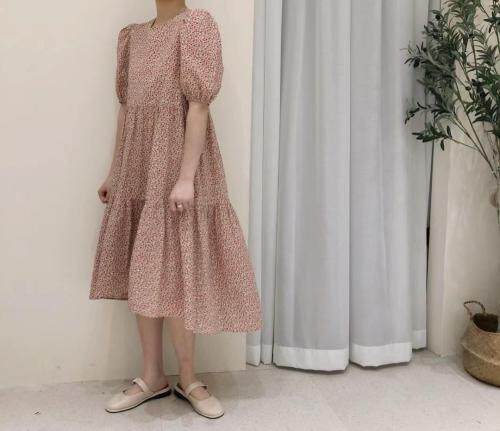 碎花连衣裙，女装连衣裙，EVE
