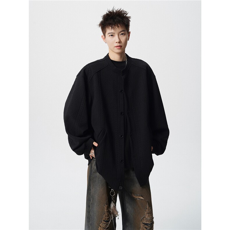 【叠穿内搭神器】WY5533-P50特控887142-P33特大码提花开衫针织,男装卫衣,电商D232
