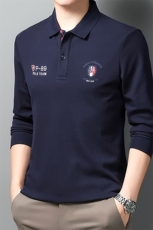 DC6826钱塘2020-3新款男士纯棉翻领长袖T恤时休闲标上衣货稳P55，男装T恤，钱塘207-3