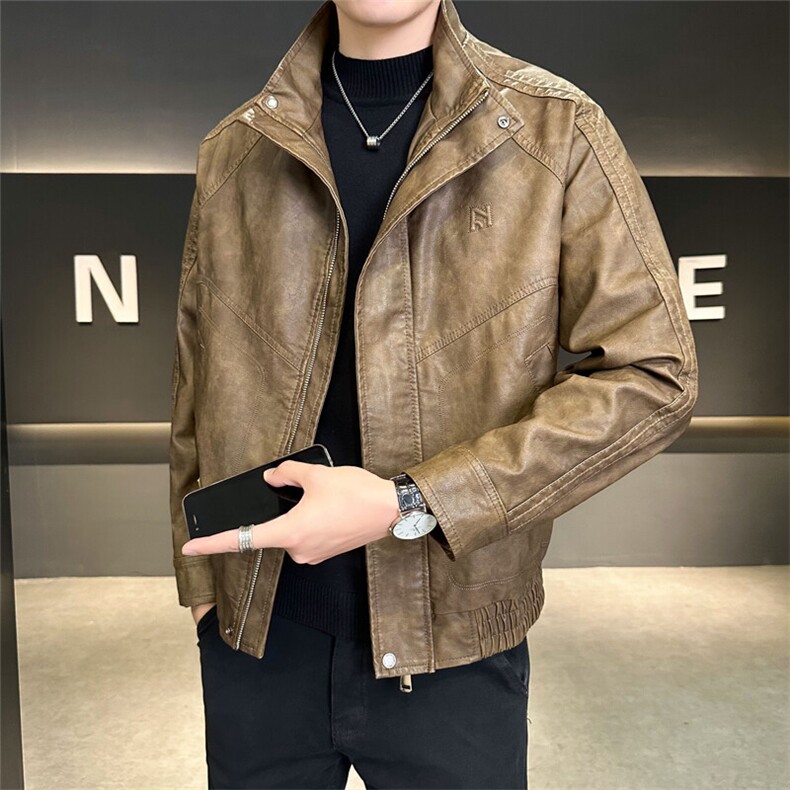 店主风2025秋季宽松皮衣男装外套夹克C317-J9966-P155,男装夹克,电商C317