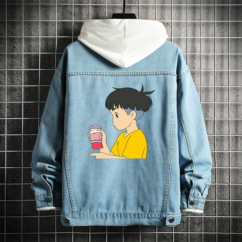 牛仔夹克男大码牛仔外套男茄克 NJ77200-P60 加绒款-P75图片