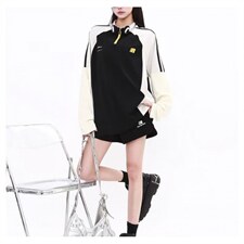 档口现货。T恤男女长袖宽松百搭拼色卫衣ST739-P43，男装T恤，星座412-1