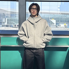 抖音得物二开秋冬美式高街重磅结构高领拉链连帽卫衣外套W93，男装卫衣，电商A486