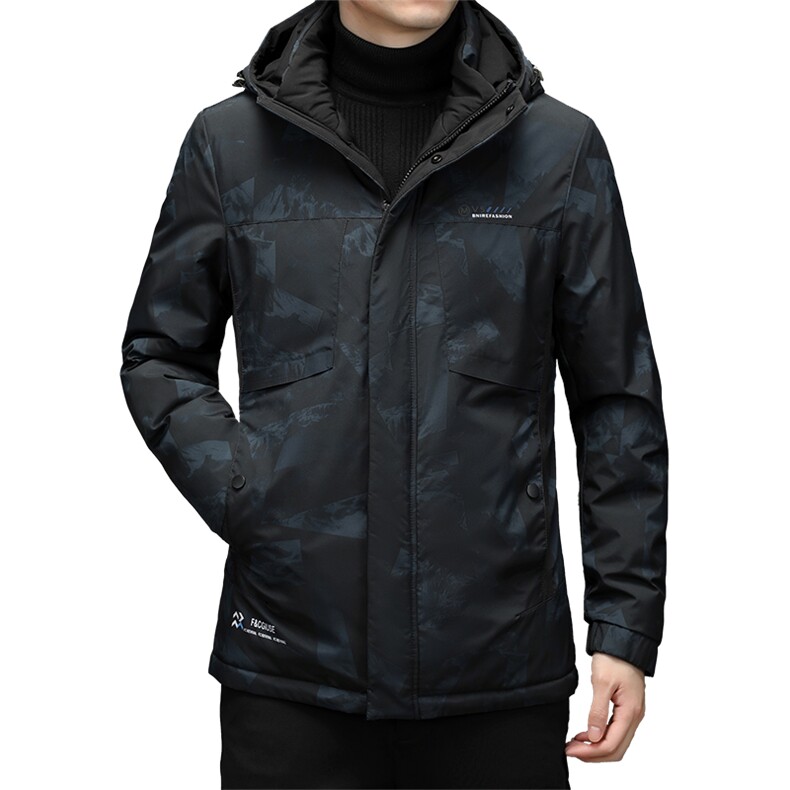 2023冬季新款商务休闲连帽迷彩休闲时尚羽绒服外套男LYC2085-P270,男装羽绒服,电商B212（原钱塘6029）