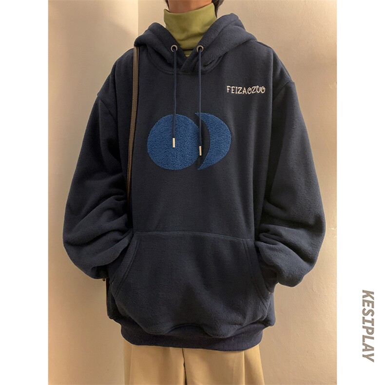 HD1427-TP75控价98-双面摇粒绒保暖卫衣男冬季美式毛巾绣外套,男装卫衣,电商A102-1