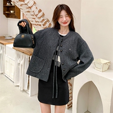 数据好小香风羊毛呢外套12031203P155K218，女装毛呢外套，2C176