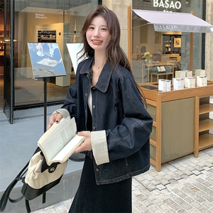 韩版时尚牛仔外套女2024年秋季新款超好看小个子休闲减龄夹克上衣图片