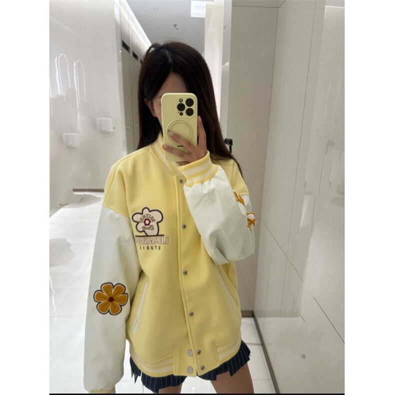 1457#高质量原版做工原版面料棒球服外套女,女装短外套,星座506A