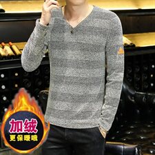 冬季长袖加厚保暖修身卫衣大码网格纱针织打底衫上衣黑加绒，男装卫衣，星座1207