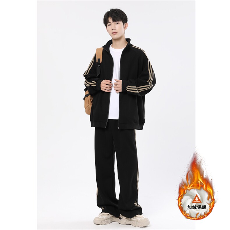加绒加厚开衫卫衣运动套装WJ4632-特P58控108/KJ8565-特P45控88,男装休闲套装,电商A007