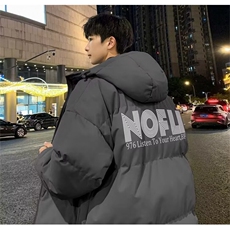 网图连帽棉衣男新款加厚潮牌宽松羽绒棉服外套，男装棉衣，星座410-7