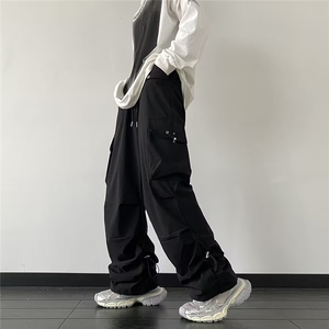 大口袋工装休闲裤男韩版潮流高街2024春季新款ins长裤K4666-P53图片
