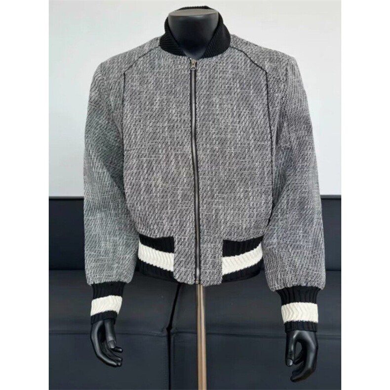 【有货】DHT159-特P78高级感小香风外套男春秋款潮牌棒球服夹克图片