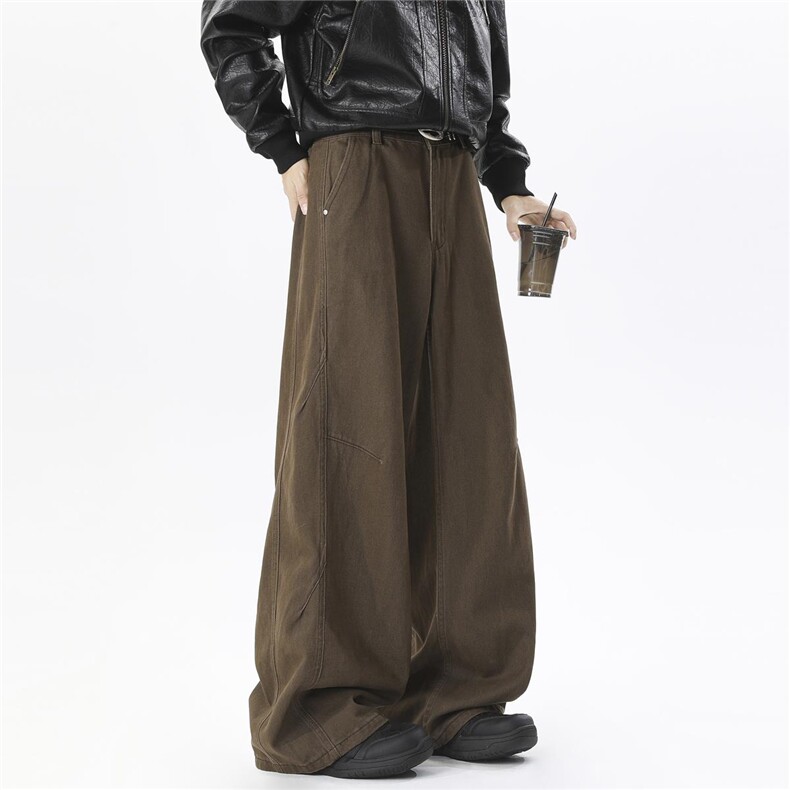 K1426-P53小众休闲裤男女个性工装设计感长裤子，男装工装外套，电商D202