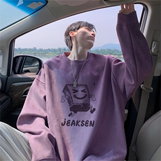 抖音得物高品质海绵宝宝麂皮绒宽松圆领卫衣wyjp5621-特p35控69，男装卫衣，星座605(原A050)