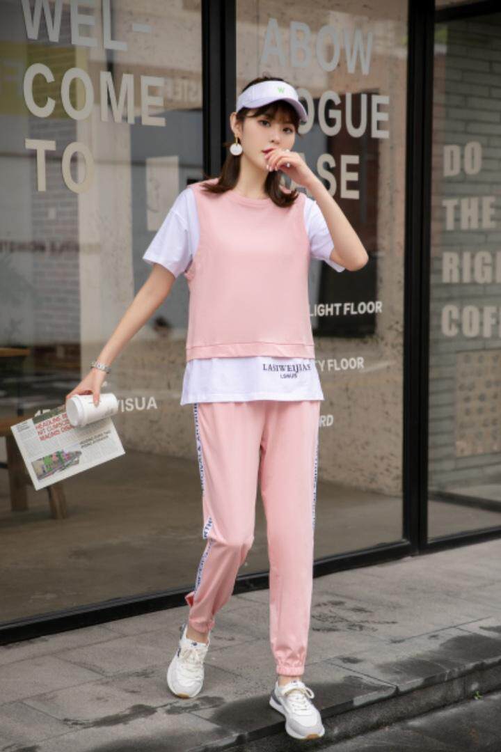 现货供应：卫衣面料假两件套套装M一XXL,女装卫衣/绒衫,拉思维加丝