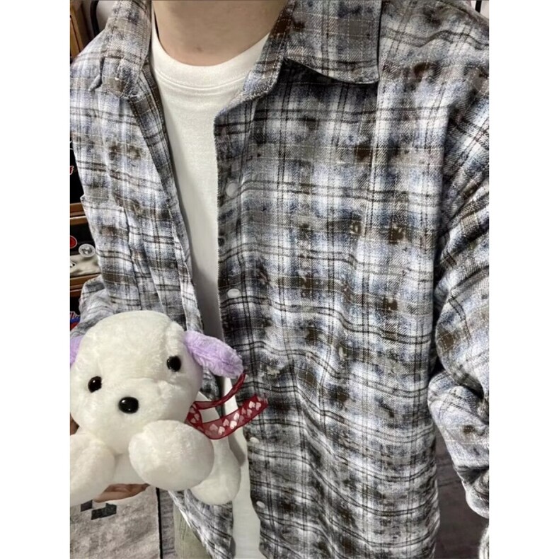 TC456-P45韩系扎染氛围感穿搭情侣衬衣外套,女装衬衫,星座617A-2