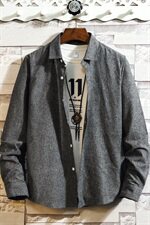 白墙挂拍磨毛衬衫男女衬衣韩版修身长袖休闲蝴蝶结班服潮C213P32，男装衬衫，星座1013-2
