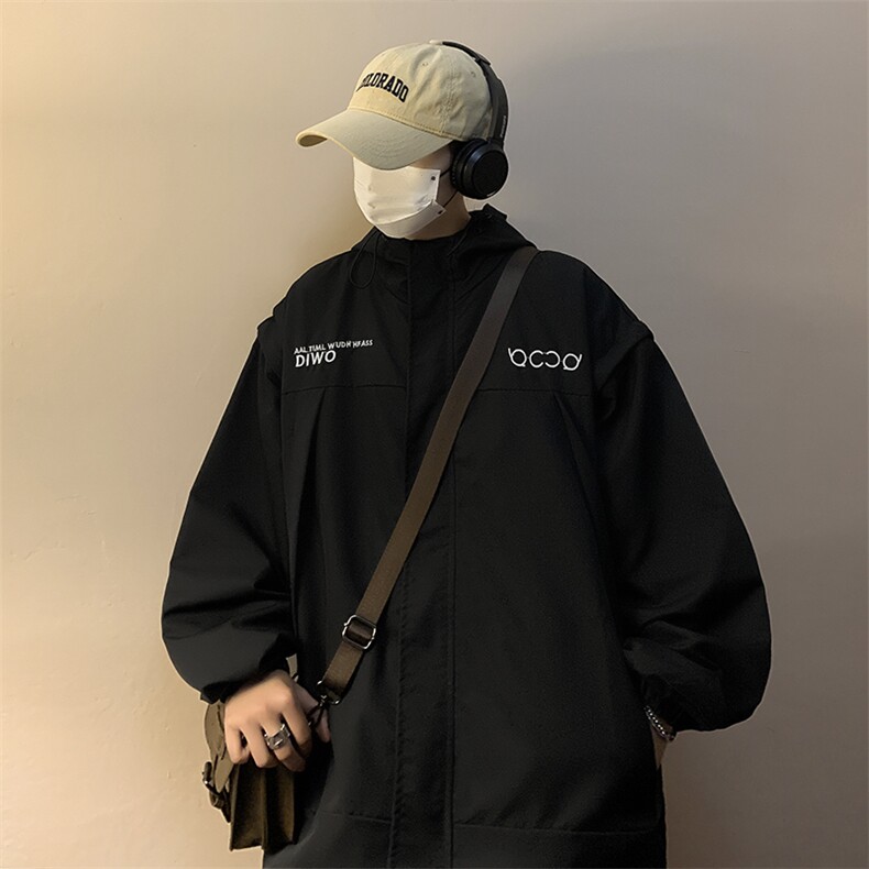 A670-P60双层刺绣夹克马夹外套可拆卸袖新款户外连帽运动冲锋衣,男装夹克,星座512-6