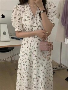 夏季新款碎花连衣裙,女装连衣裙,SYH