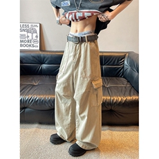 美式复古设计感工装裤男女宽松休闲vintage潮牌裤子WH3022-P63，男装休闲裤，星座1008