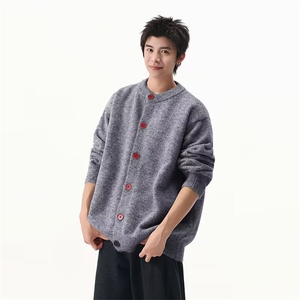 得物白底 cleanfit净色百搭北极绒针织开衫外套 W1868/特P55图片