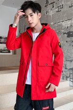 2021秋冬连帽工装风衣中长款夹克男外套男棉衣外套A112-JK121-P80，男装夹克，星座1206（原A206）