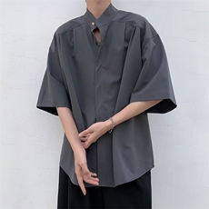夏季新款潮男立领短袖衬衫P32，男装衬衫，星座1116-2