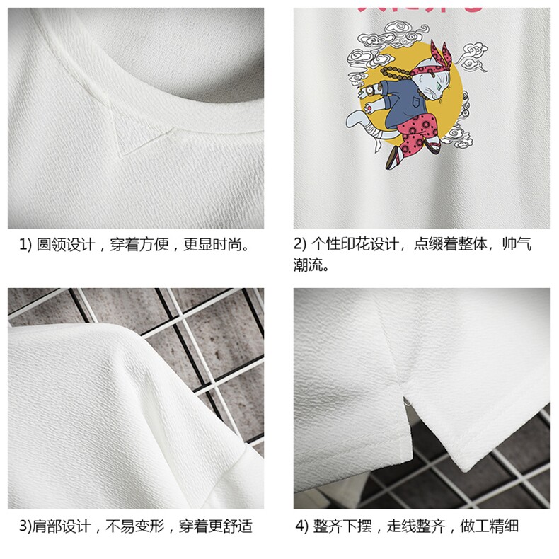 Q11012-P30春夏季七分袖t恤男大码五分袖男短袖中袖网格挂拍,男装T恤,电商A040A