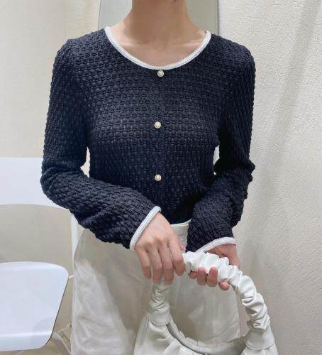 秋季新款撞色圆领长袖上衣，其它，品晗