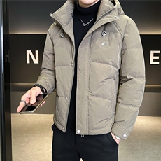 标50绒连帽羽绒服男冬季2025新款加厚短款外套A313-2631-P235，男装羽绒服，电商A313