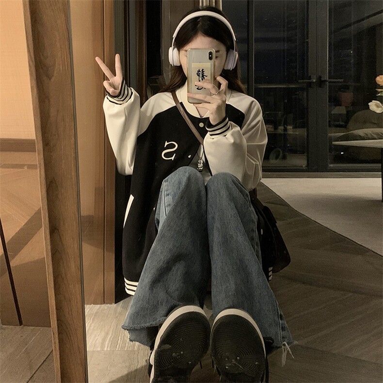 女童棒球服秋装2025新款外套春秋款女孩运动秋季上衣C804-P100,女装短外套,星座911-2(原星座613-2）
