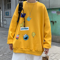 S6079-P35春季圆领卫衣男大码韩版宽松长袖外套男，男装卫衣，电商A040