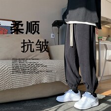 百搭舒适松紧灯芯绒聚酯纤维1002-特批35,男装休闲裤,星座718-1