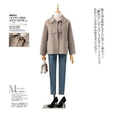 双面呢羊大衣女短款2025秋冬新款修身显瘦小个子毛呢外套女羊毛，女装双面呢大衣，优远毛呢大衣