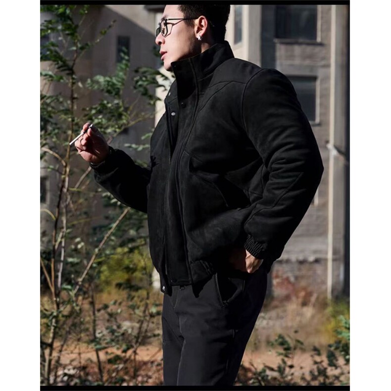 XZ1006A-TTH1206-P110-赤兔马年限定美式宽肩麂皮拼接立领棉服，男装棉衣，星座1005-1