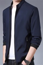 夹克男士2023春秋季新款宽松免烫中年外套商务休闲棒球领上衣男装，男装夹克，电商B212（原钱塘6029）
