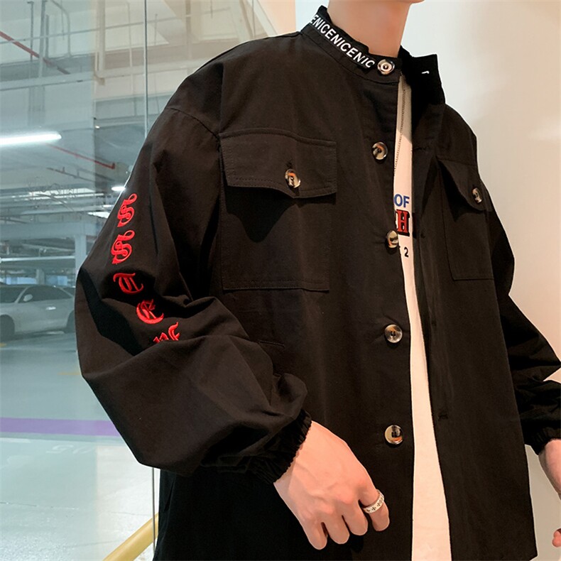 714-1-S601男款港风春秋新款时尚潮休闲情侣夹克款精品B2图片