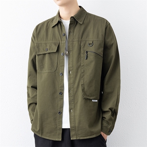 衬衣男新款纯棉工装翻领休闲时尚长袖衬衫XZ310B-3-CY805-P58图片