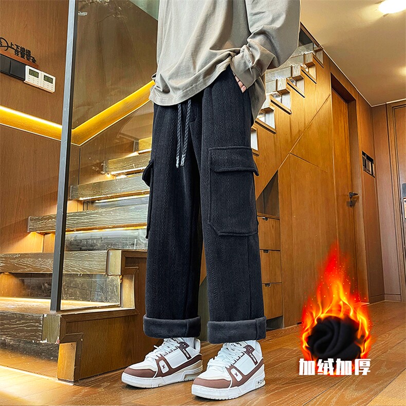 新款冬季雪尼尔加绒加厚直筒裤灯芯绒长裤K1255无差价特P4578,男装卫衣,星座906（原电商a316-1）