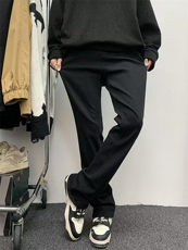 美式高街裤子黑色牛仔裤男痞帅弹力修身微喇直筒长裤子7028-p35，男装牛仔裤，星座1008-1