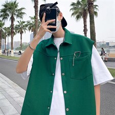 高街潮牌马甲男韩版潮流2023秋夏新款ins宽松BF痞帅外套W2605-P32，男装背心/马甲，星座412-2