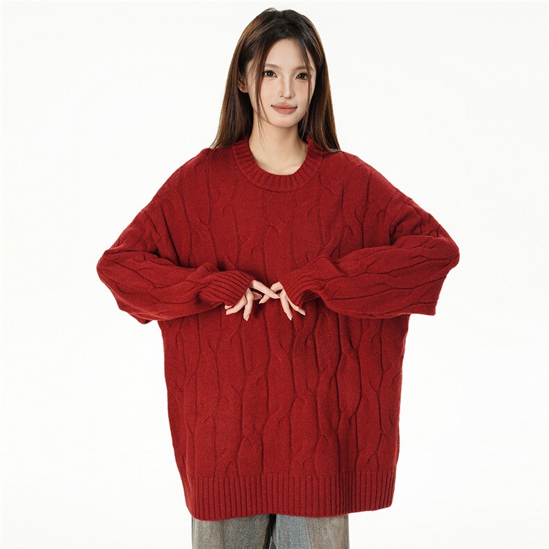 特批新款女模绵羊绒高品质花纹圆领毛衣针织衫A268-M503特批50,男装针织衫/毛衣,电商A268