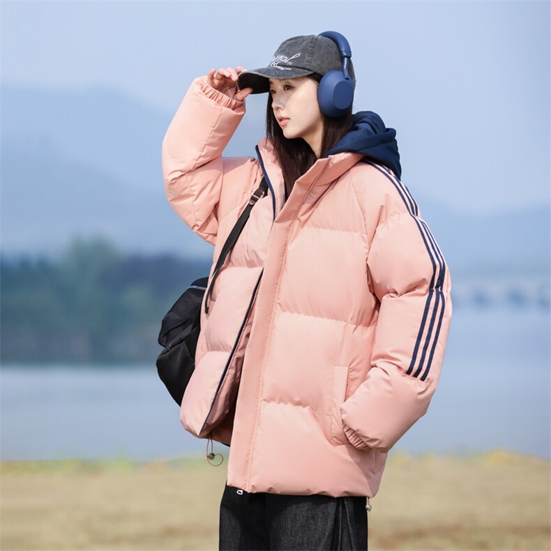 现货二开抖音得物三防织带加厚撞色连帽棉衣冬季棉服LL82567,男装棉衣,电商A486