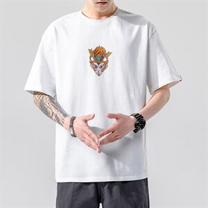 2021夏季新无影墙日系大码男已注册卡通印花短袖休闲T恤T1057-P25图片